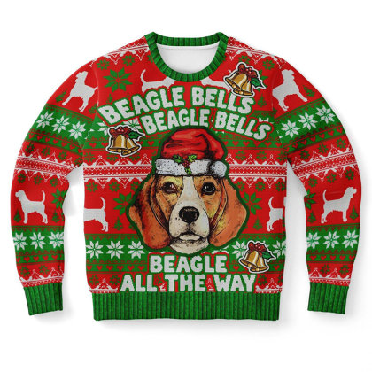 Beagle Sudadera Fea Navideña Con Estampado Beils