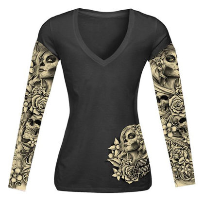 Womens breathable printed T-shirt