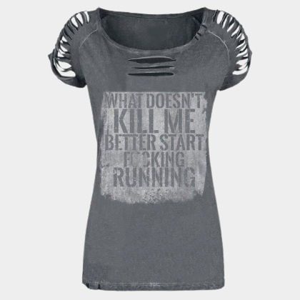 Womens casual printed short-sleeved T-shirt
