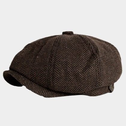 retro otoño e invierno casual británico octogonal sombrero hombres boina tendencia masculina