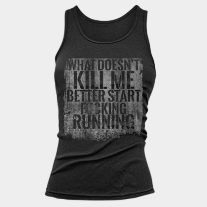Womens Letter Print Casual Vest
