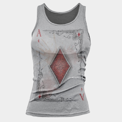 Fashion poker print tank top