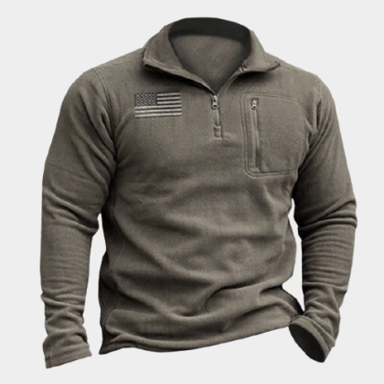 Men's American Flag Baseball Jersey Casual Long Sleeve Sweatshirt