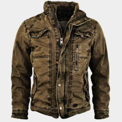 Mens Jacket Retro Washed Warm Jacket