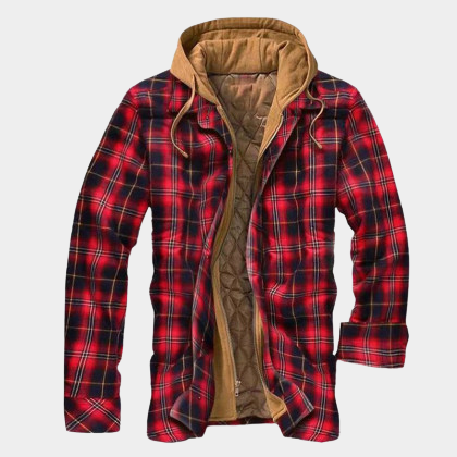 Herren Winter Karierte Dicke Freizeitjacke