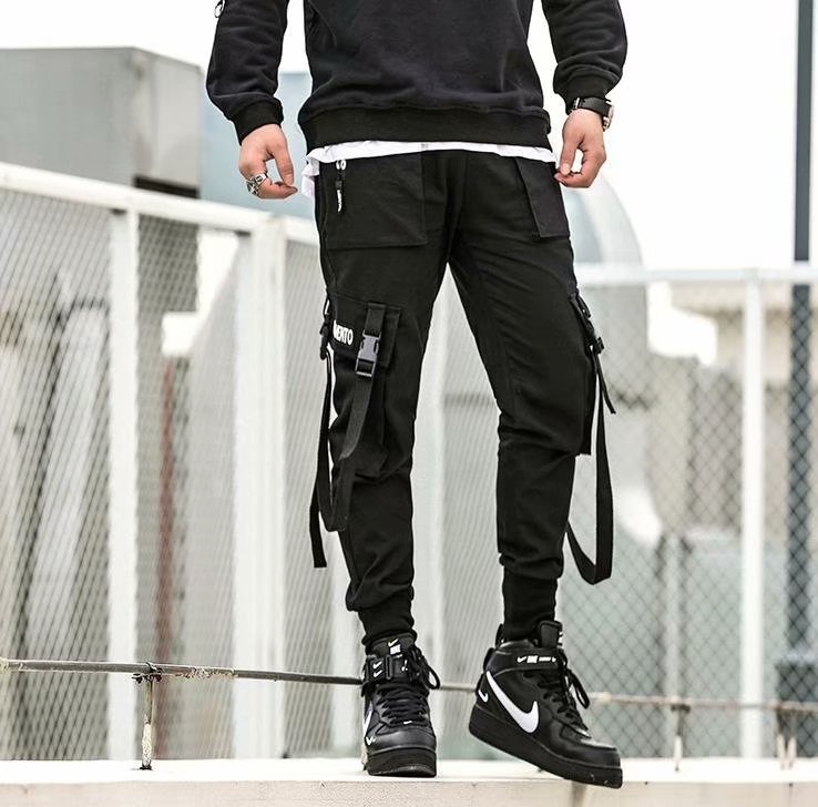 Dark Functional Wind Bandage Men's Overalls
