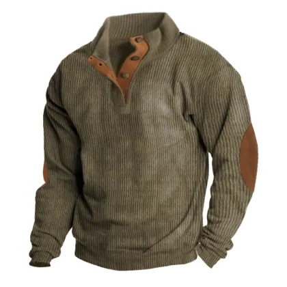 Men's Outdoor Casual Stand Collar Long Sleeve Sweater