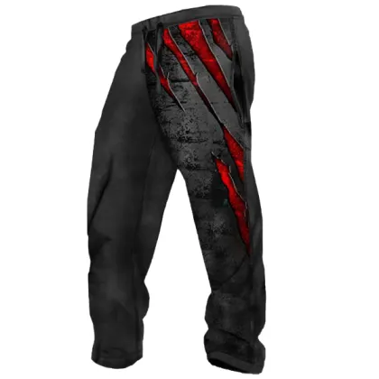 Men's Outdoor Scratch Print Casual Pants