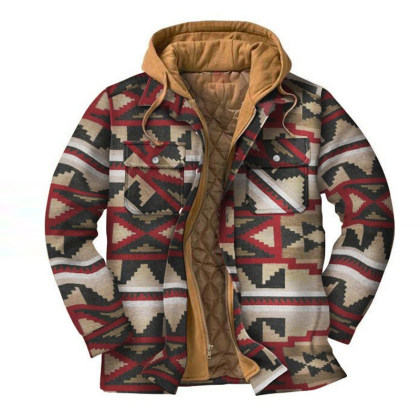 Chaqueta Informal Gruesa A Cuadros De Invierno Para Hombre