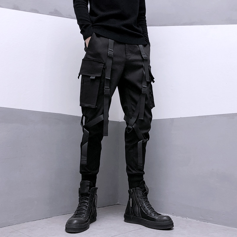 Tactical Multi-pocket Streamer Paratrooper Overalls Street Fashion Brand Harem Pants