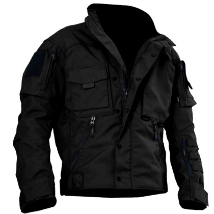 Mens Tactical Waterproof Windproof Zipper Pockets Hard Shell Jacket | blaroken.com 